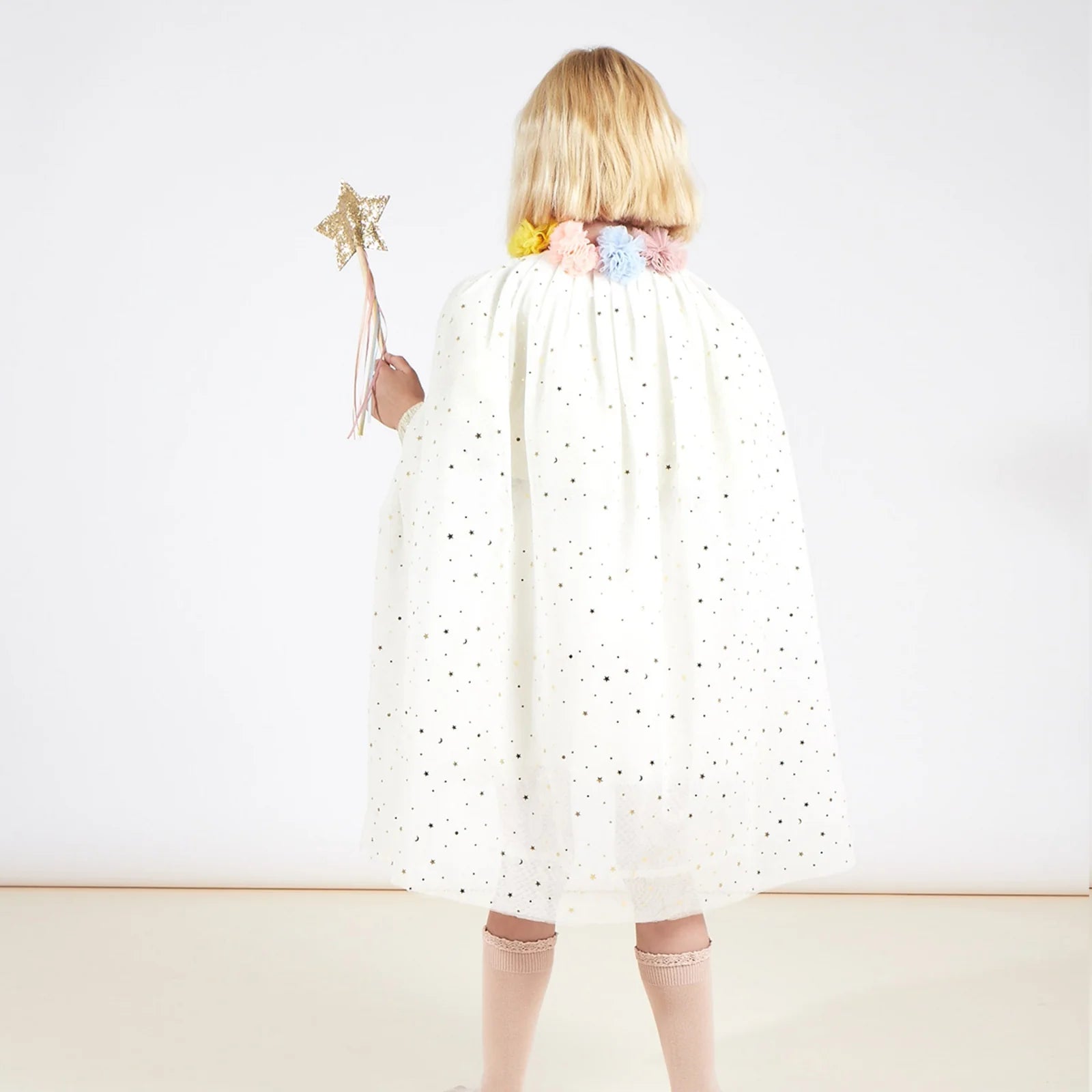 Meri Meri Pom Pom Collar Cape with Wand