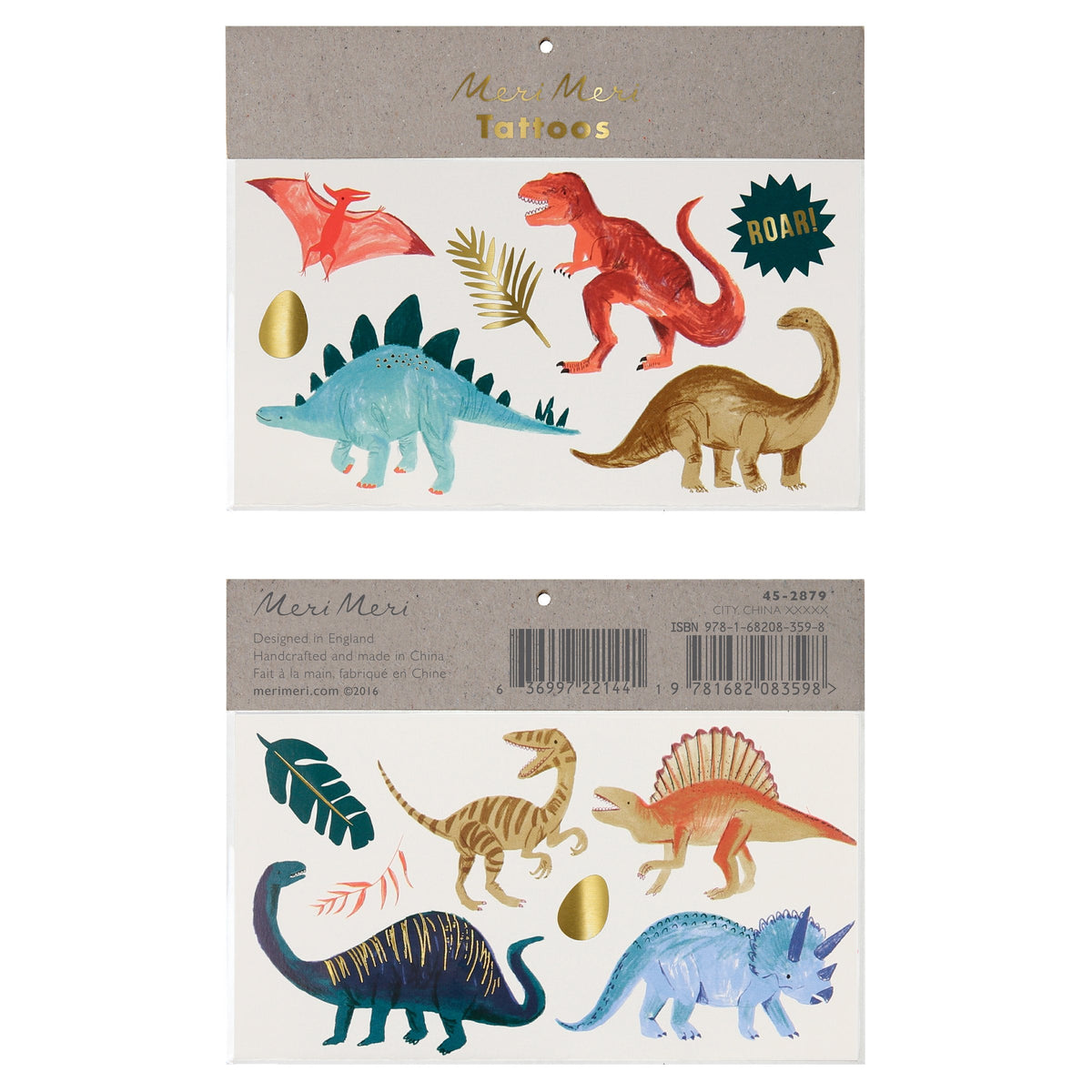 Meri Meri Dinosaur Kingdom Large Temporary Tattoos