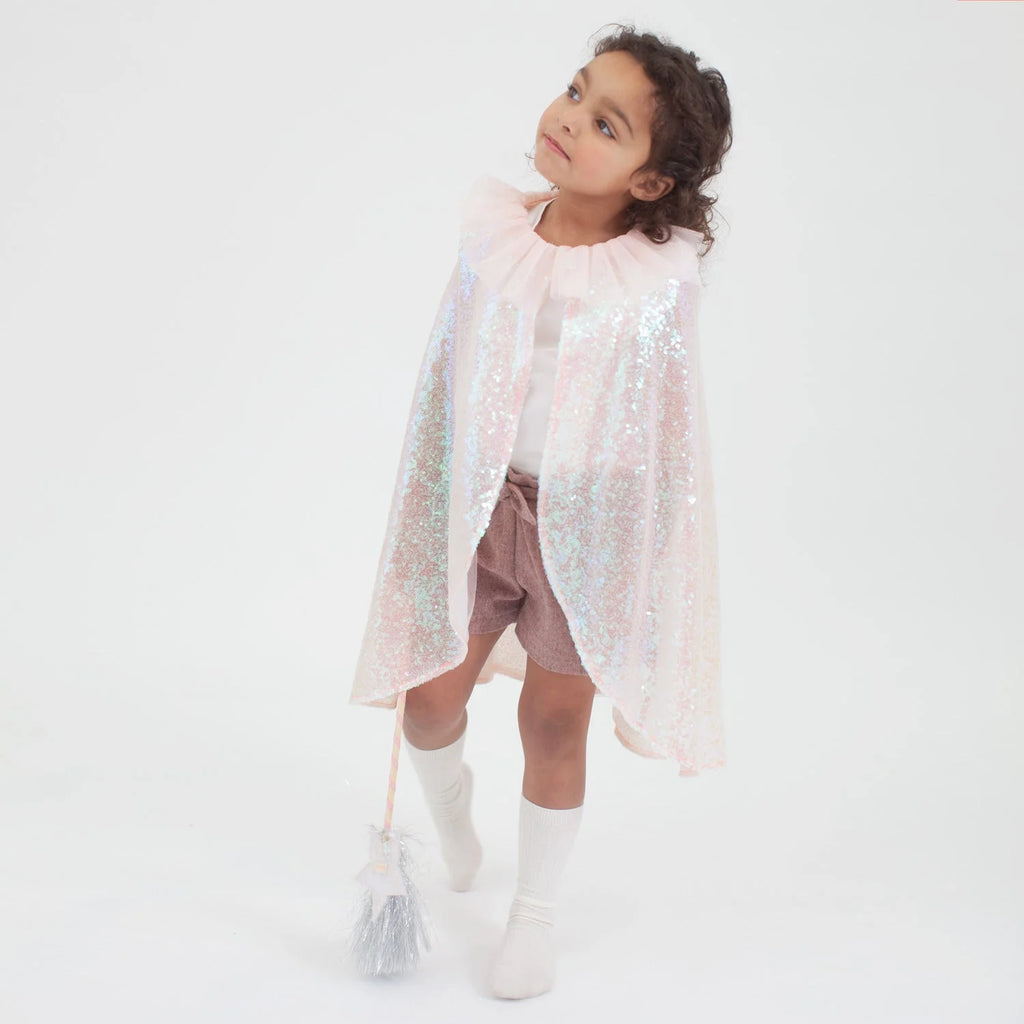 Meri Meri Iridescent Sequin Cape Dress