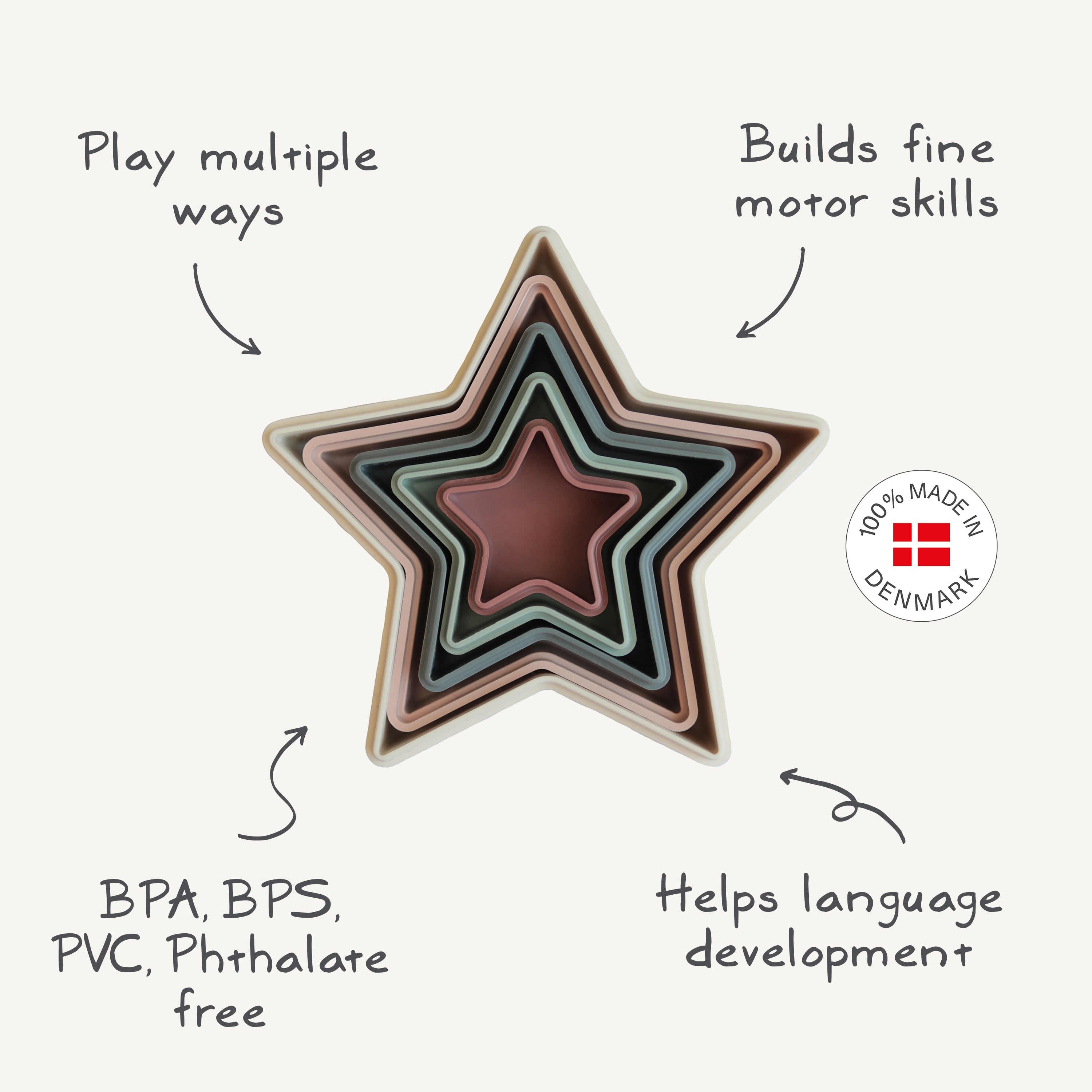 Mushie Nesting Star - Retro