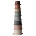 Mushie original stacking cups, baby and toddler learning toy, Cucurucu