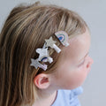 Celeste unicorn kids' mini clic clac hair clips, Mimi & Lula