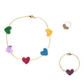 Kids' heart jewellery set, children's necklace and rings, Mimi & Lula