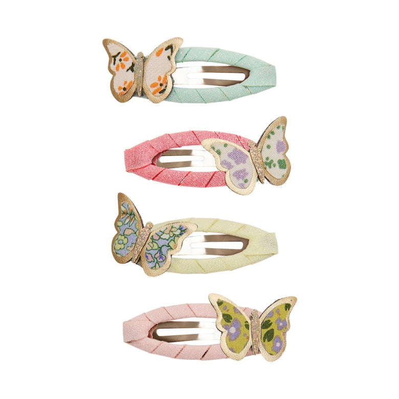 Floral butterfly kids' clic clac hair clips, Mimi & Lula
