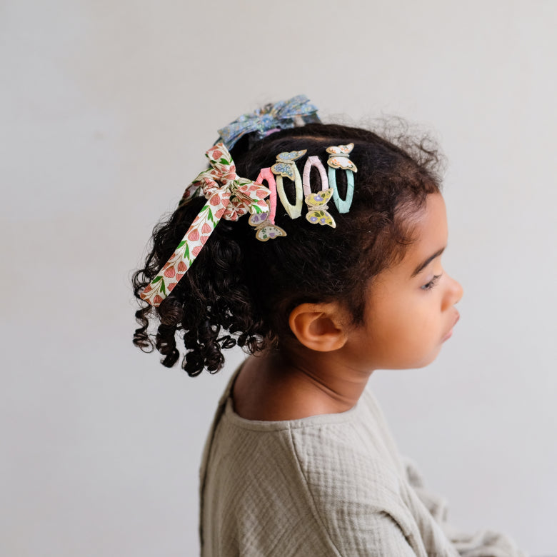 Floral butterfly kids' clic clac hair clips, Mimi & Lula