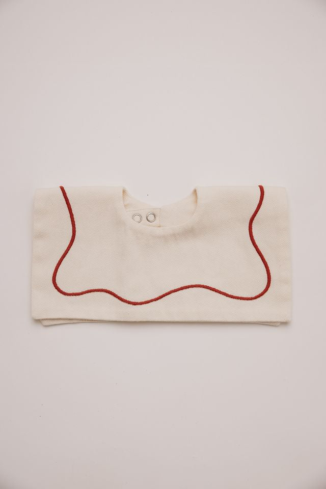 Baby Cali embroidered vanilla ripple collar overall, Claude & Co
