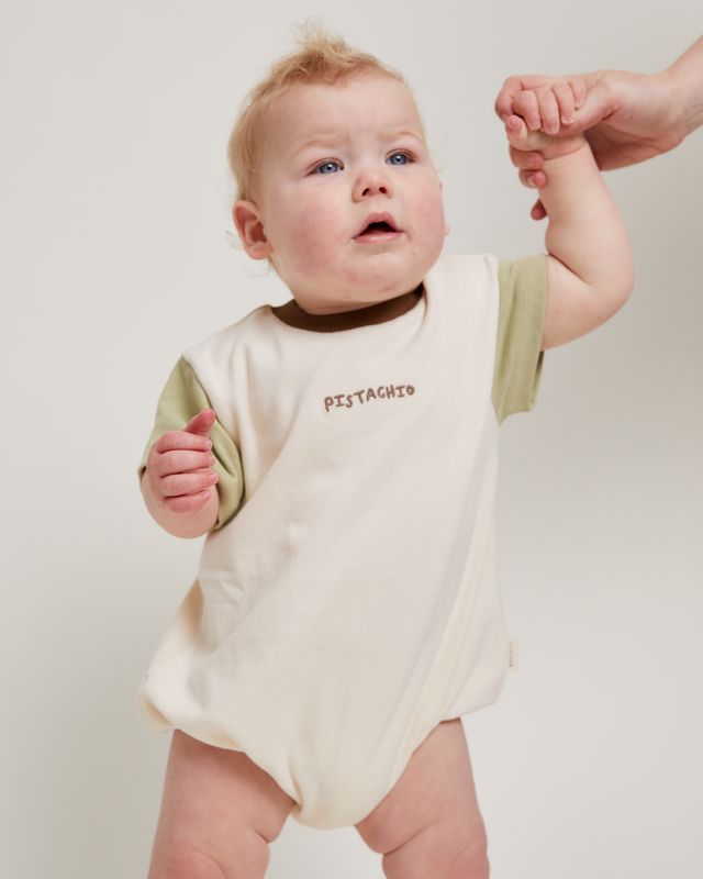 Devon Pistachio Baby Romper