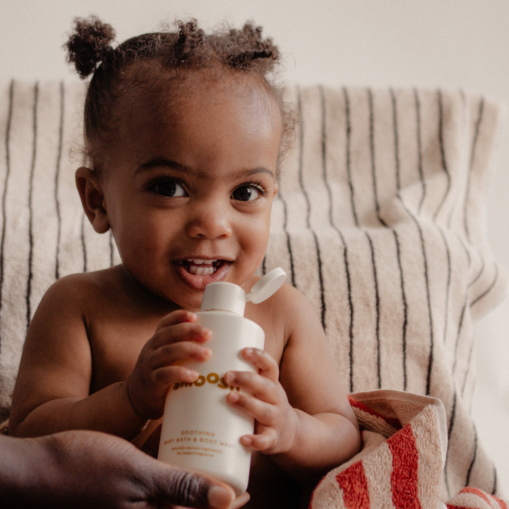 Smoosh baby bath and body wash bottle