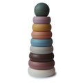 Mushie rustic ring tower, wooden stacking baby toy, Cucurucu